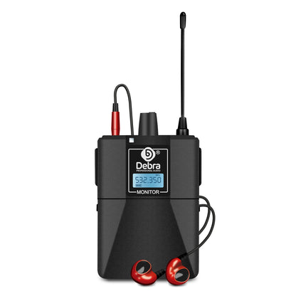 Debra ER102 UHF In Ear Monitor Wireless System With Multiple Professional Transmitter For Small Concerts And Home Theater.