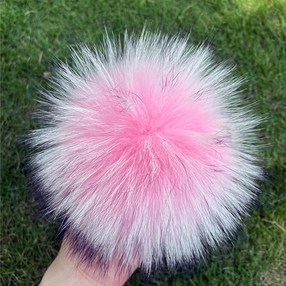 Real natural fox fur pompom raccoon fur pom pom for hat beanies For Caps Bags Scarf