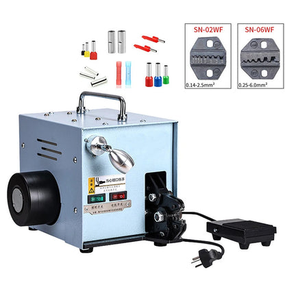 60W Terminal Crimping Machine YQ-02A 220V /110V 50Hz Electric Cold Pressing Crimping Pliers Jaw Pressure Adjustable