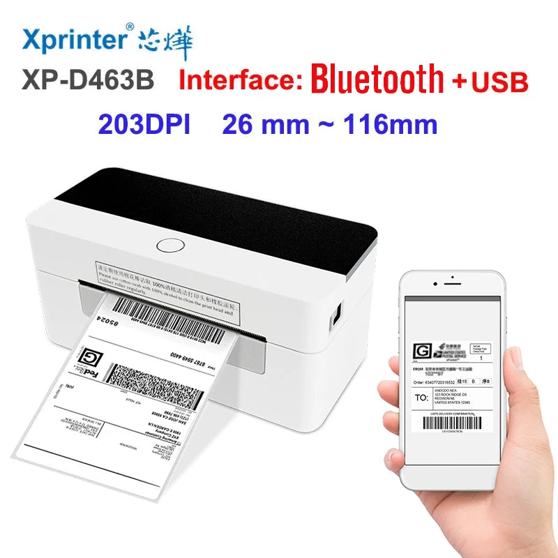 XP-460B/420B 4inch Shipping label/Express/Thermal Barcode Label printer Compatible with shipping label  4x6 inches Label