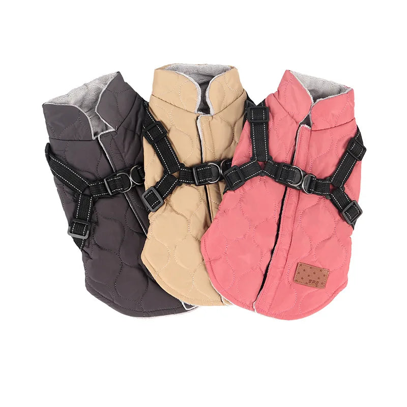 Warm Dog Clothes for Small Dog Windproof Winter Pet Dog Coat Jacket Padded Clothes Puppy Outfit Vest Yorkie Chihuahua Harnes