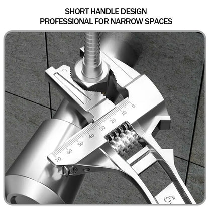 6-68mm Universal Repair Set Bathroom Hand Tools Large Opening Pipe Wrench Nut Key Adjustable Spanner Home Repair Tool Wrench