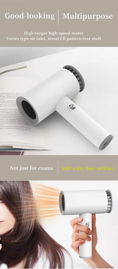 New Wireless Hair Dryer 30000 RPM High Wind Speed Dry Cool Hot Air Children's Home Dormitory Travel USB Charging Hair Dryer