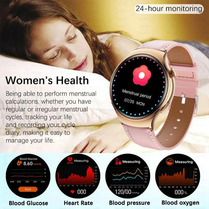 2024 New  For Huawei IOS GPS Track Smart Watch Women HD Screen Heart rate NFC Bluetooth Call Waterproof Blood Sugar Smartwatches