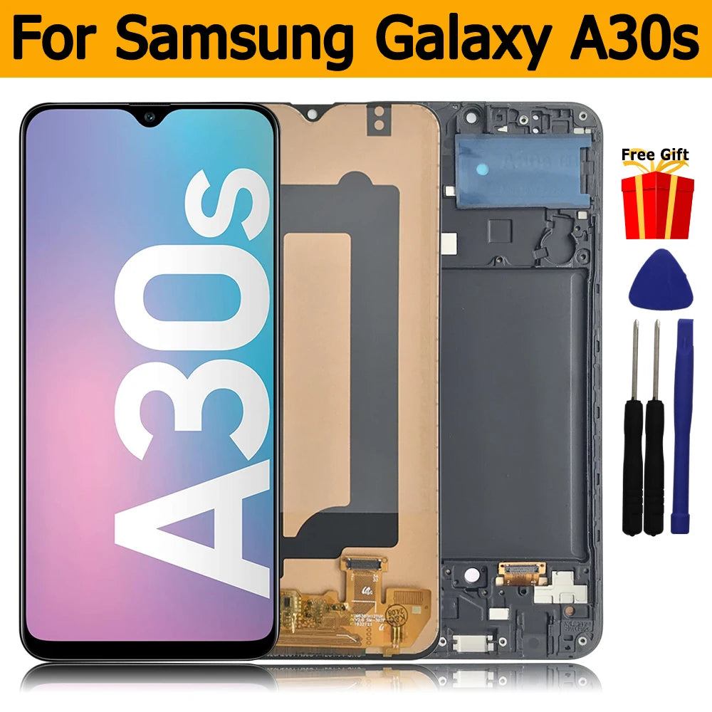 6.4'' AMOLED for Samsung Galaxy A30s LCD Display Touch Screen Digitizer Assembly Replacement for Samsung A30s A307 A307F A307G