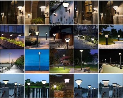 YYHC-2023 Outdoor Pillar Gate Lawn courtyard Lights LED Solar Lamp Post Street landscape Lighting for Home Garden