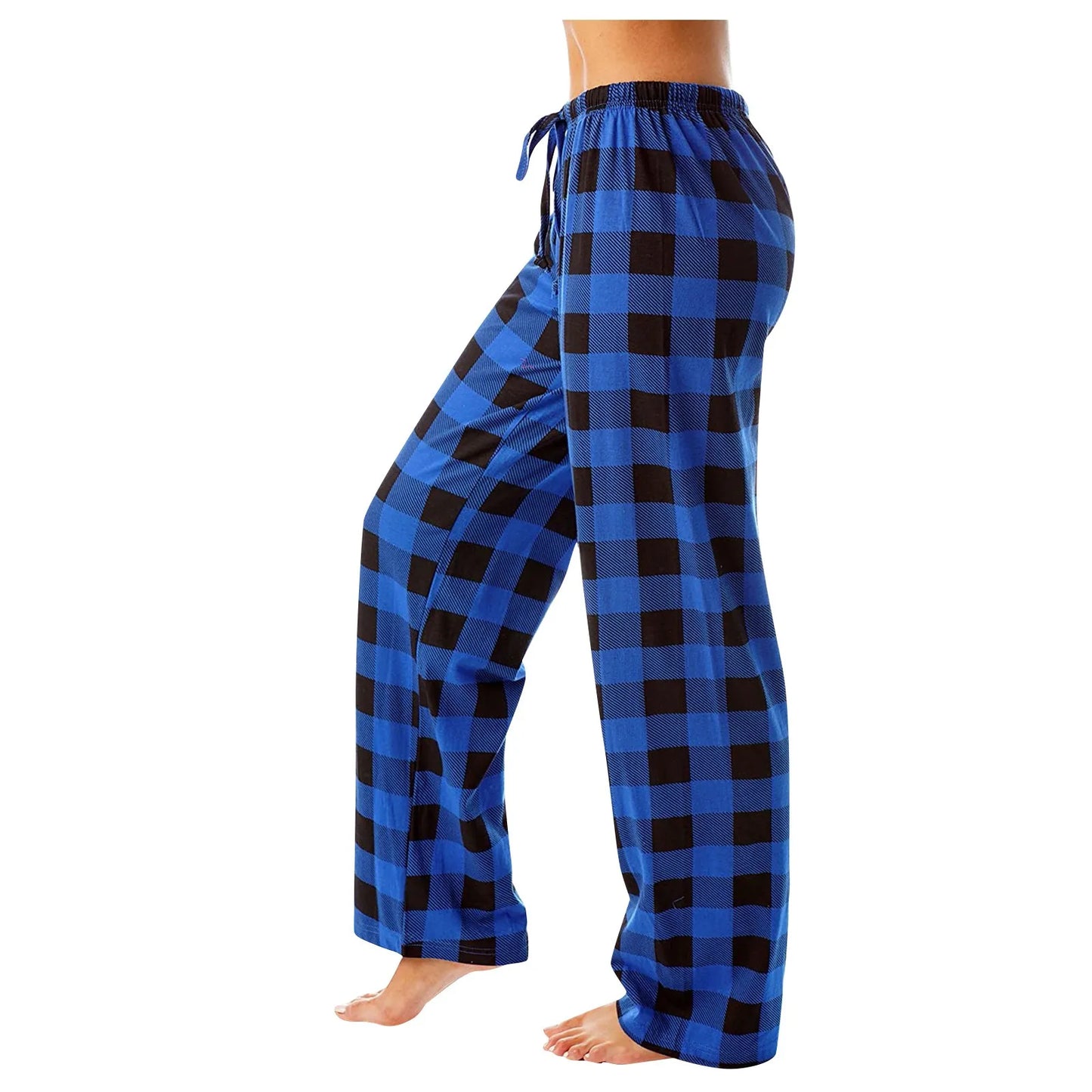 Women Christmas Pajama pants Autumn Winter Plaid Printed Pants Fashion Casual Wide Leg Pants Clothing Streetwear