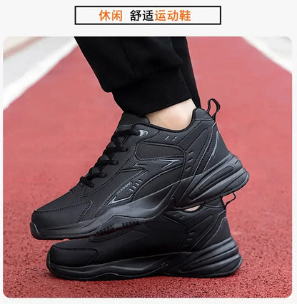 Thick Sole Versatile Clunky Sneaker for Men 2024 New Trend Mesh Lace Up Breathable Casual Sports Shoes Increased Soft Soles