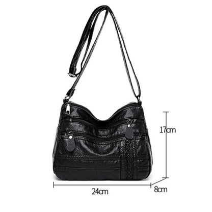 Fashion Women Bag PU Soft Leather Shoulder Bag Multi-layer Crossbody Bag Quality Small Bag Brand Red Handbag Purse