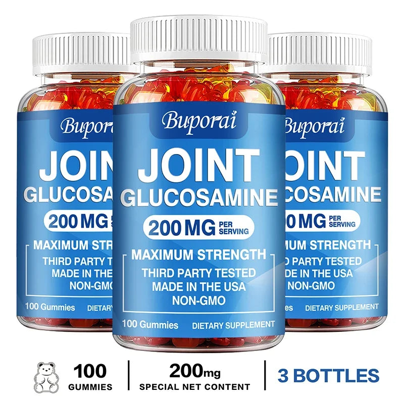 Glucosamine Chondroitin Gummies - Joint, Bone, Cartilage Health Support, Antioxidant, Immune Enhancement