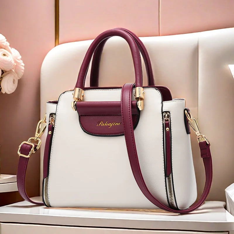 Women's bag 2024 new fashion women's bags hit color hand-held  bag Europeand the United States all-match shoulder messenger bag