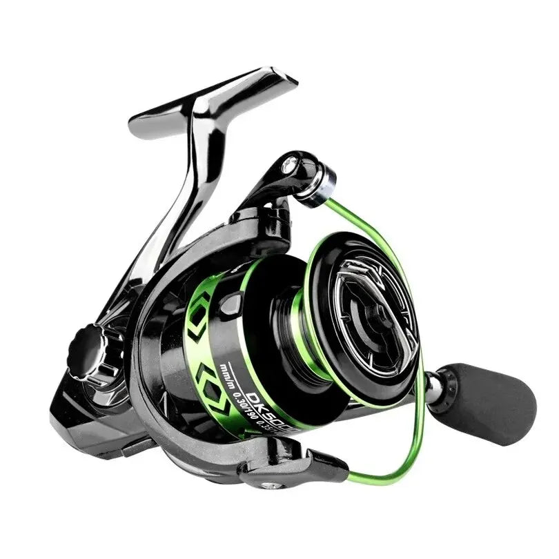 2024 New All-Metal Black Green Fishing Reel Freshwater Seawater Dual Use Max Drag 12Kg Spinning Reel Durable Carp Fishing Tackle