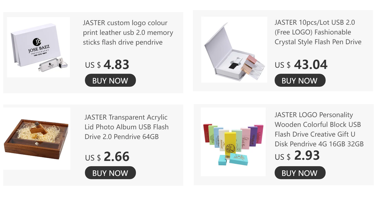 JASTERS usb flash pen drive 3.0 Crystal sticks  print custom logo 4GB 8GB 16GGB 32GB 64GB 128GB transparent glass Gift pendrive