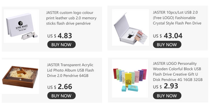 JASTERS usb flash pen drive 3.0 Crystal sticks  print custom logo 4GB 8GB 16GGB 32GB 64GB 128GB transparent glass Gift pendrive