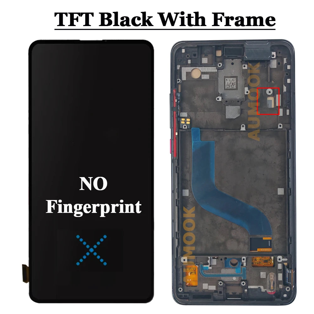 6.39" AMOLED For Xiaomi MI 9T Pro/MI 9T LCD Display Touch Screen Digitizer Assembly With Frame for Xiaomi Redmi K20 Pro /K20 LCD