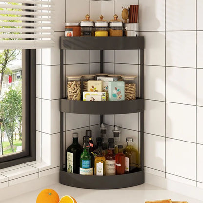 3/4/5 Tier Trolley Organizer Kitchen Gap Storage Rack Triangle Bathroom Storages Racks Bathroom Shelf Corner Storages Cabinet