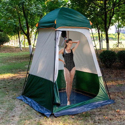 Portable Outdoor Privacy Shower Tent Double-Layer Sun Shelter for Camping Dressing Changing Room Toilet Hiking Fishing Picnic