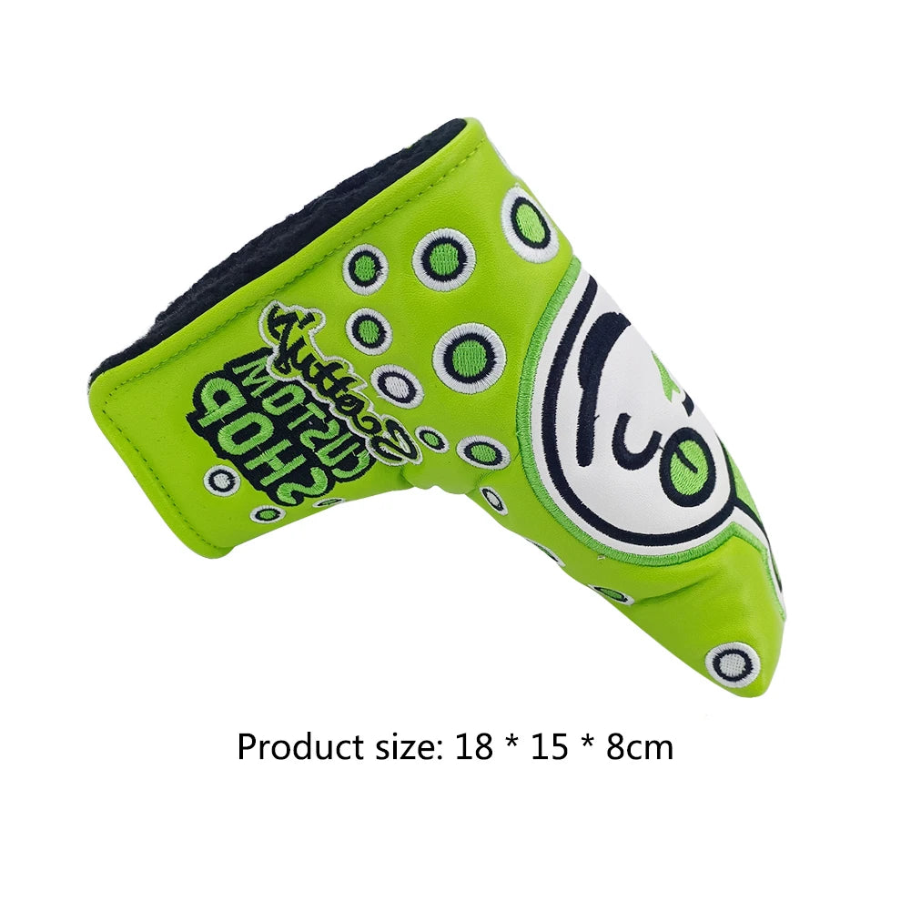 PU Golf Putter Headcover Sticker Buckle Golf Club Protective Cover Durable Universal Anti-Collision Pressure Outdoor Accessories