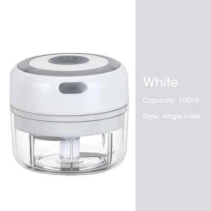 Mini Wireless Electric Garlic Crusher 100ml/250ml Portable Chopper USB Charging Ginger Chili Vegetable Masher Machine Kitchen