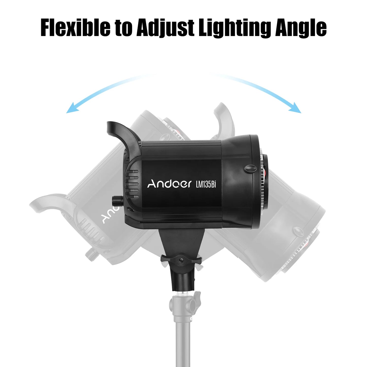 Andoer LM135Bi LED Fill Light 135W Studio Video Light 3000K-5600K Bowens Mount for Product Portrait Wedding Live Streaming