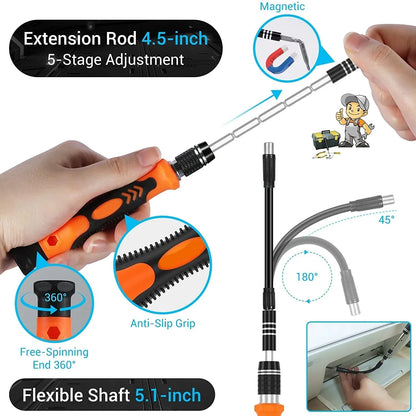 Screwdriver Set  Magnetic Torx Phillips Screw Bit Kit WOZOBUY With Electrical Driver Remover Wrench Repair Phone PC Tools