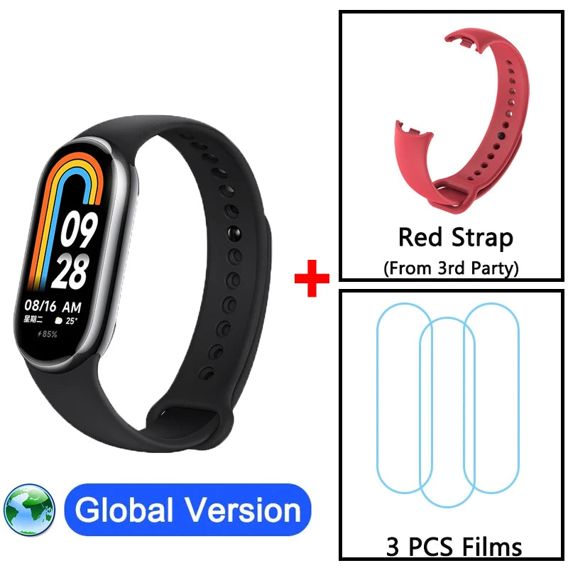 Global Version Xiaomi Mi Smart Band 8 Blood Oxygen 1.62'' AMOLED Display Fitness Tracker Smart Bracelet Wristband MIBand Fashion