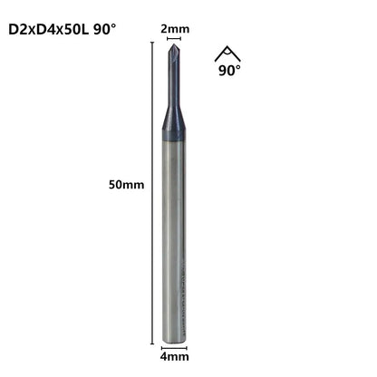 3 Flute Chamfer Milling Cutter 60/90/120 Degrees CNC Router Bit 2-12mm Carbide Chamfering End Mill CNC Engraving Milling Tool