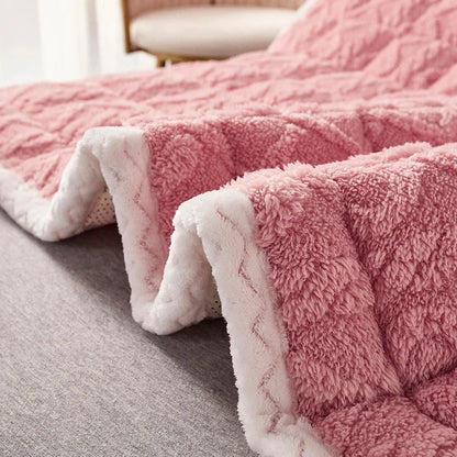 Winter soft mattress toppers student dormitory lamb velvet bed sheet single double bedspread thin tatami mat pad bed linens