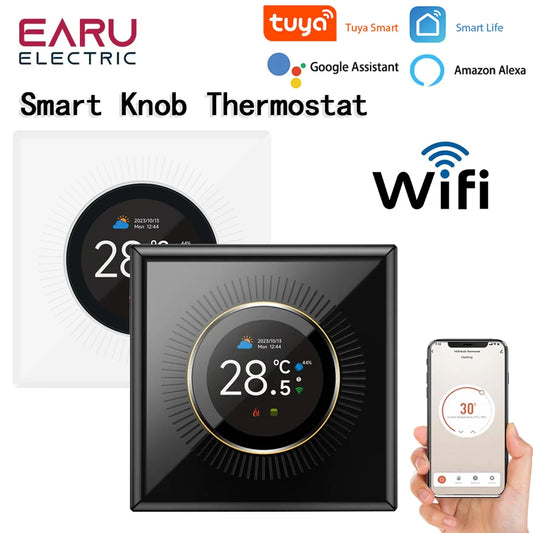 TUYA WiFi Smart Knob Thermostat Floor Heating Water Gas Boiler Home Room Programmabeating Water Gas Boiler for Alexa Google Home