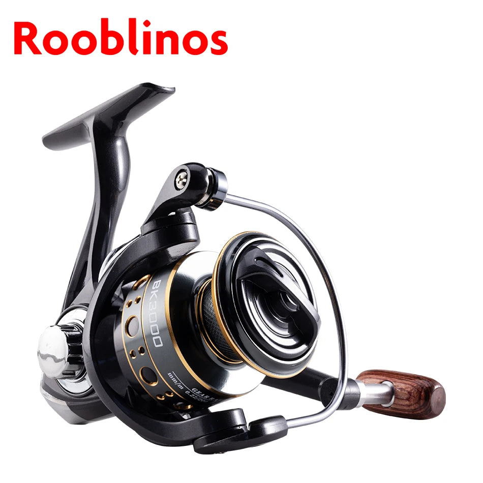 Rooblinos BK 2000-7000 Spining Reels Saltwater Freshwater Fishing Reel Ultralight Metal Frame Smooth And Tough High Speed Reels