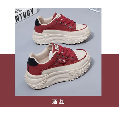 The New Retro Women Shoes Spring Platform Shoes Casual Sneakers Versatile Fashion Designer Shoes High Quality  Women Sneakers