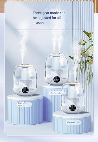 Double Spray 3L High Capacity Humidifier Colorful Lighting Household Office Desktop High Fog Air Humidifier Air Purifier