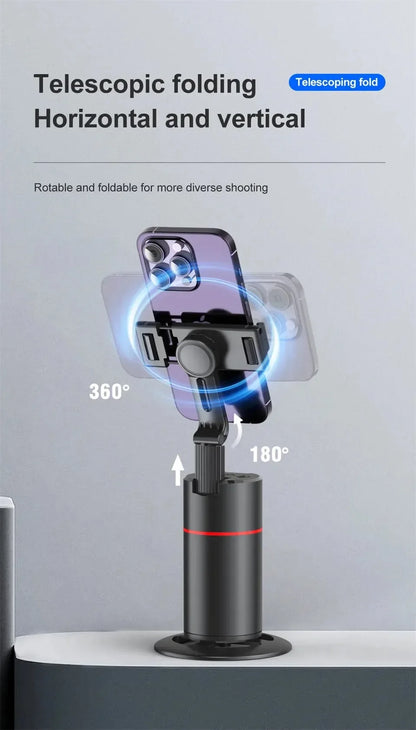 Wireless 360° Rotation Gimbal Smartphone Stabilizer Facial Tracking Selfie Stick Desktop Face Tracking Tripod for Mobile Video