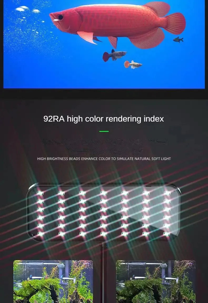 RGB Brightening Fish Tank Light Water Plants Growing LED Full Spectrum Aquarium Accessories Bottle Landscaping Lighting Peceras