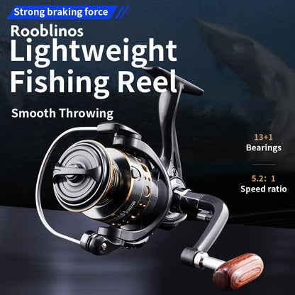 Rooblinos BK 2000-7000 Spining Reels Saltwater Freshwater Fishing Reel Ultralight Metal Frame Smooth And Tough High Speed Reels