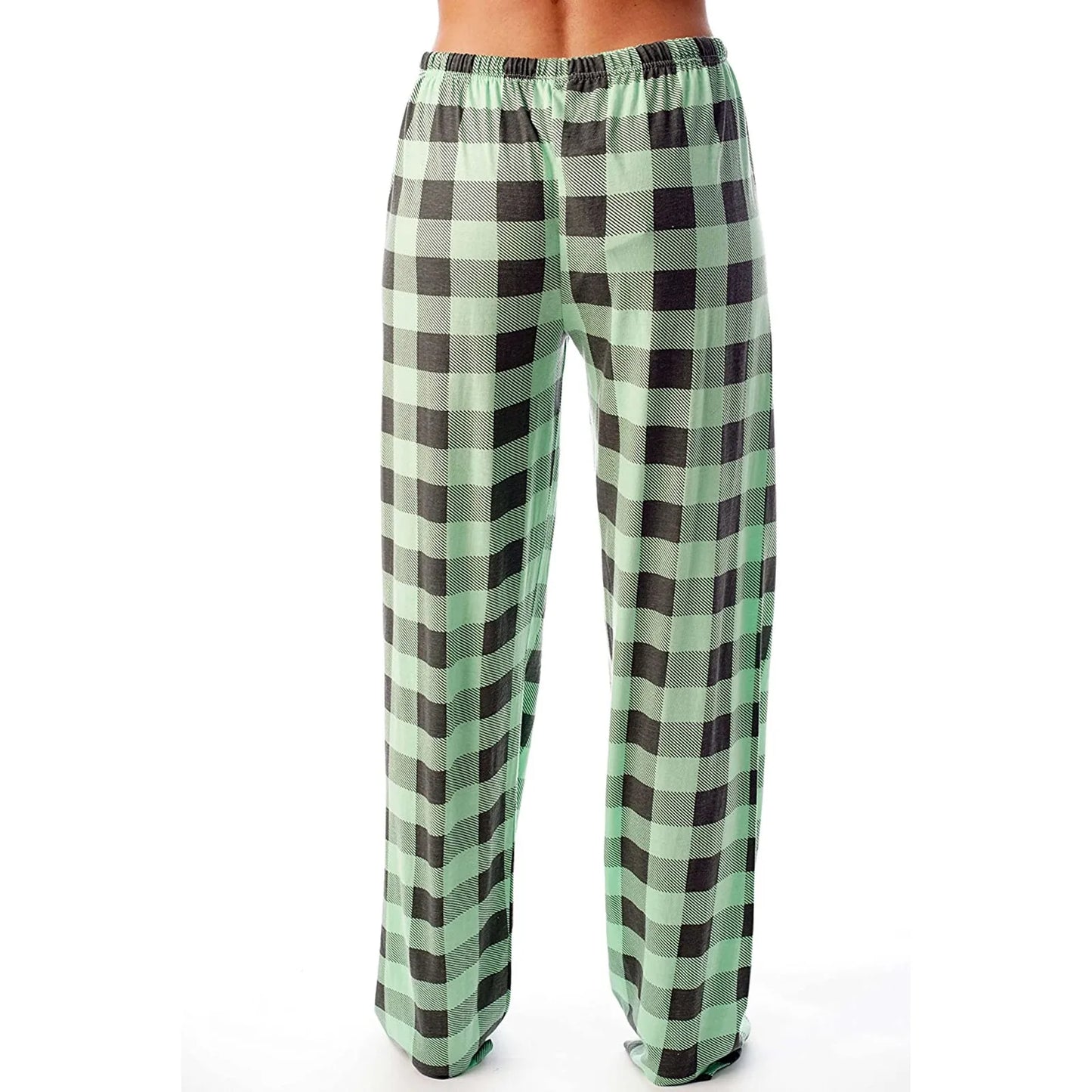 Women Christmas Pajama pants Autumn Winter Plaid Printed Pants Fashion Casual Wide Leg Pants Clothing Streetwear