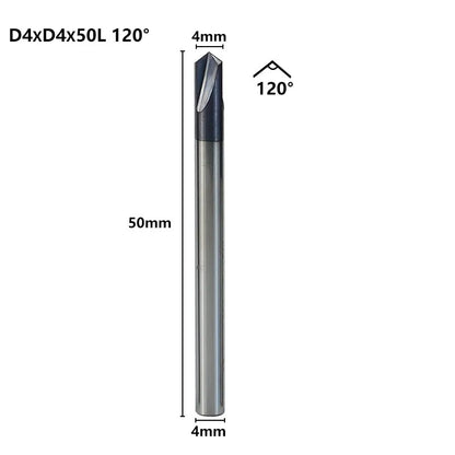 3 Flute Chamfer Milling Cutter 60/90/120 Degrees CNC Router Bit 2-12mm Carbide Chamfering End Mill CNC Engraving Milling Tool