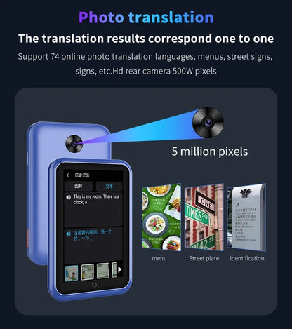 S30 Translator 4G Full Netcom SIM Card WIFI Intelligent Real Time 138 Language ChatGPT Smart AI Voice Photo Translation