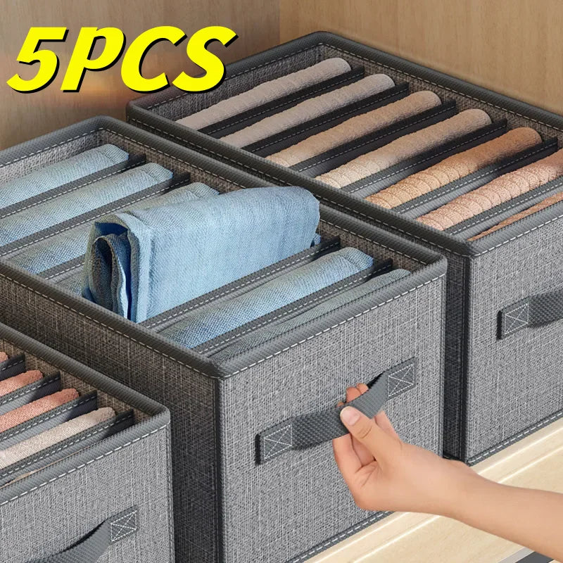 7 /9 Compartment Clothing Organizer Jeans T Shirt Pants Organizer Shirt Jeans Pants Organizer Household Storage Boxes Organizer