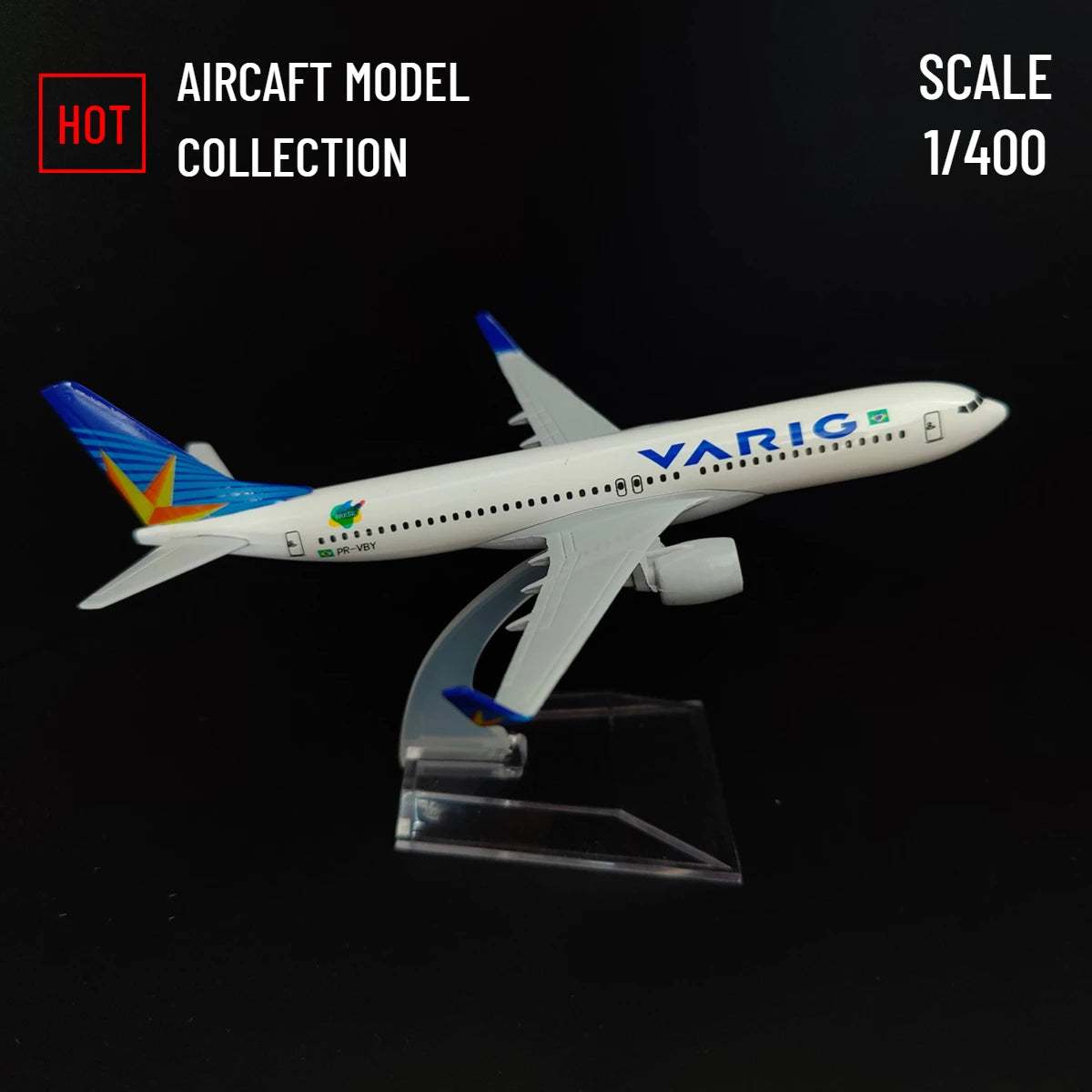 Scale 1:400 Metal Aircraft Replica Brazil Varig B737 Airlines Boeing Airbus Diecast Model Aviation Miniature Art Decor Boy Toy