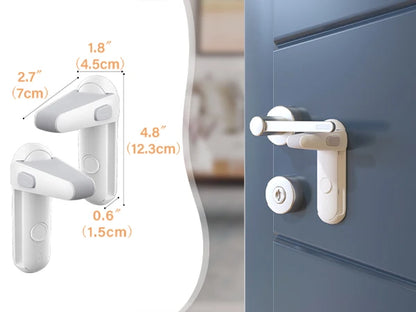 SAFELON 2 Pack Door Lever Locks for Childproof & Petproof, Door Handle Locks for Toddlers,  Baby Safety Locks for Toddlers