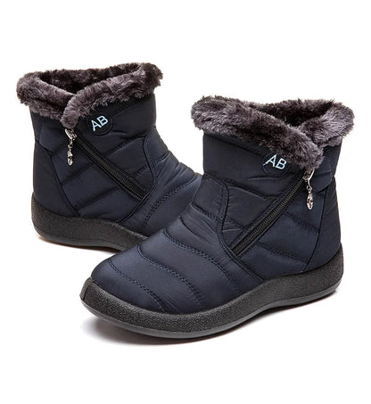 Women's Boots Women's Ankle Boots With Fur Winter Shoes Women Low Heels Winter Boots Snow Waterproof Botas Mujer Winter Footwear