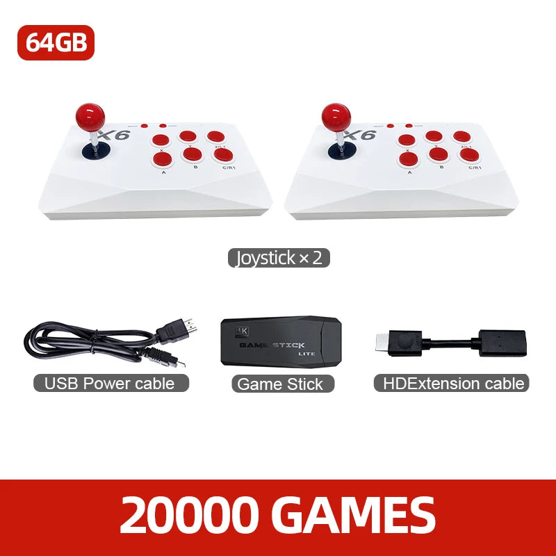 VILCORN Arcade Video Game Console 4K TV Game Stick with Double Arcade Joysitck 41000 Games For MAME/Sega/PS1/Atari Kid Gift