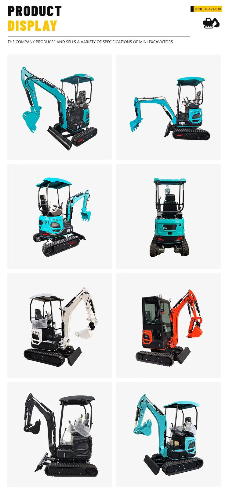 Home small excavator home garden use discounted price good machine condition customized product