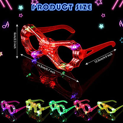 LED Glasse Neon Glow In The Dark Party Favor Supplies Light Up Glasses for Adults Kid Birthday Wedding Party Accessories