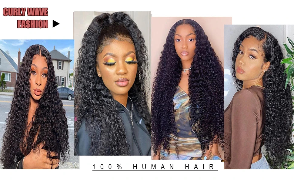 Kinky Curly U Part Human Hair Wig V Part Human Hair Wig No Leave Out No Glue Machine Made Deep Curly Human Hair Wig for Women