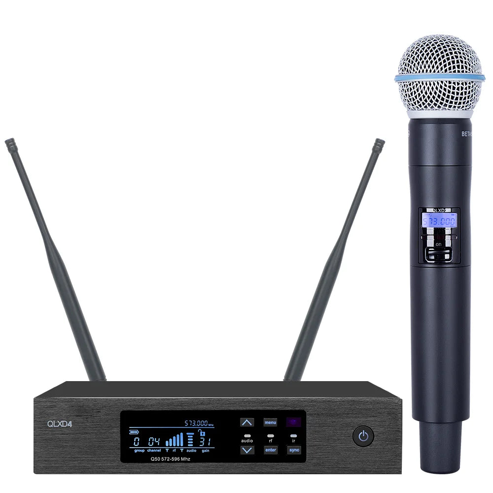 QLXD4 QLXD24 BETA58A BETA58 UHF  wireless microphone Digital long distance System Performance Singing Microphone