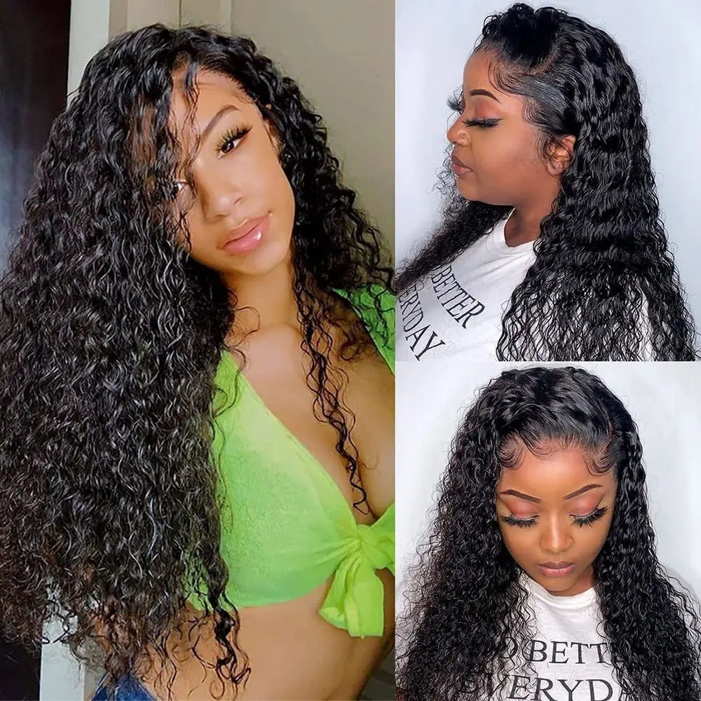 Kinky Curly U Part Human Hair Wig V Part Human Hair Wig No Leave Out No Glue Machine Made Deep Curly Human Hair Wig for Women