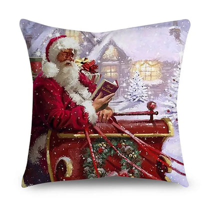 45cm Christmas Cushion Cover Navidad Merry Christmas Decorations For Home 2024 Xmas Noel Cristmas Ornaments New Year Gifts 2025