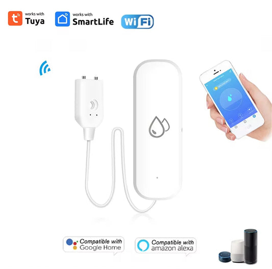 Tuya WiFi Water Sensor Leakage Alarm Flood Leak Detector Smart Home APP Remote Control Smart Home Security Protection